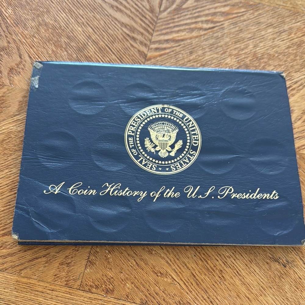 A Coin History of the U.S. Presidents Book (missing George Washington)